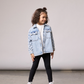 Little Bipsy - Checkered Shacket - Light Wash|145232