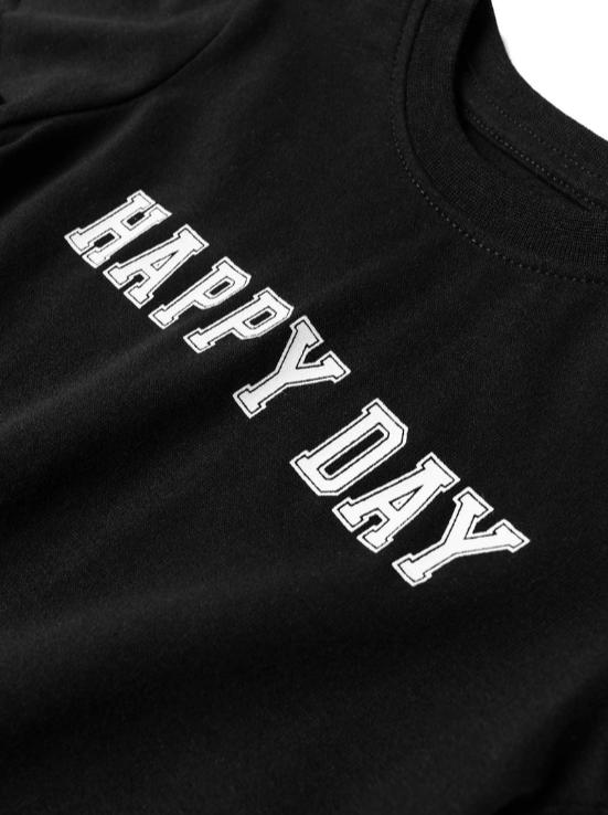 Little Bipsy - "Happy Day" Elevated Tee - Black|103969