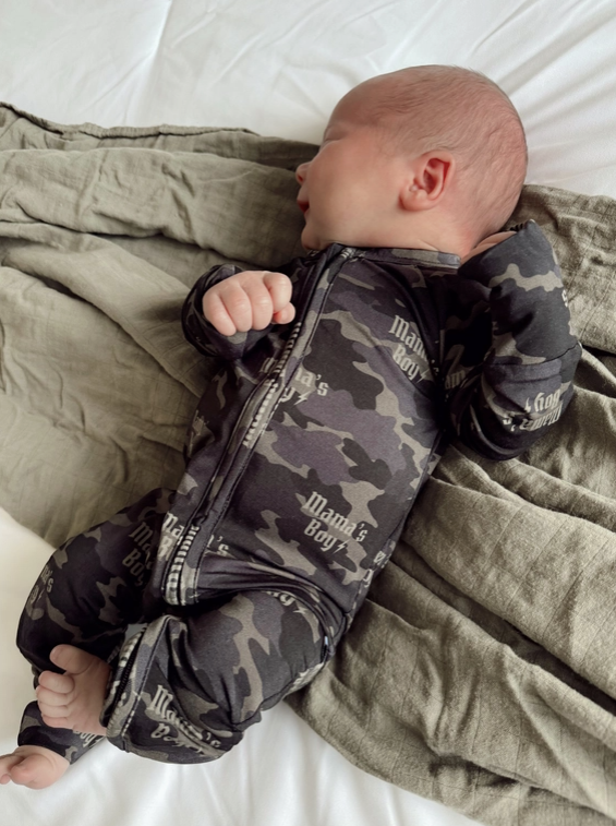 Camo Mama’ Boy | Bamboo Romper|106476