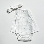 H&M Onesie & Bow Set 2-4M|213264