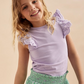 Creamie - Lavender Ruffle Tee|198182