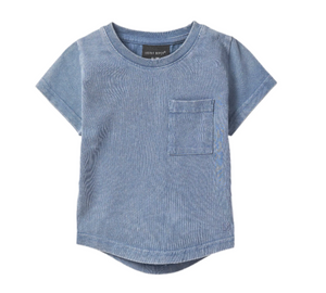 Little Bipsy - Acid Wash Pocket Tee - Navy|145203