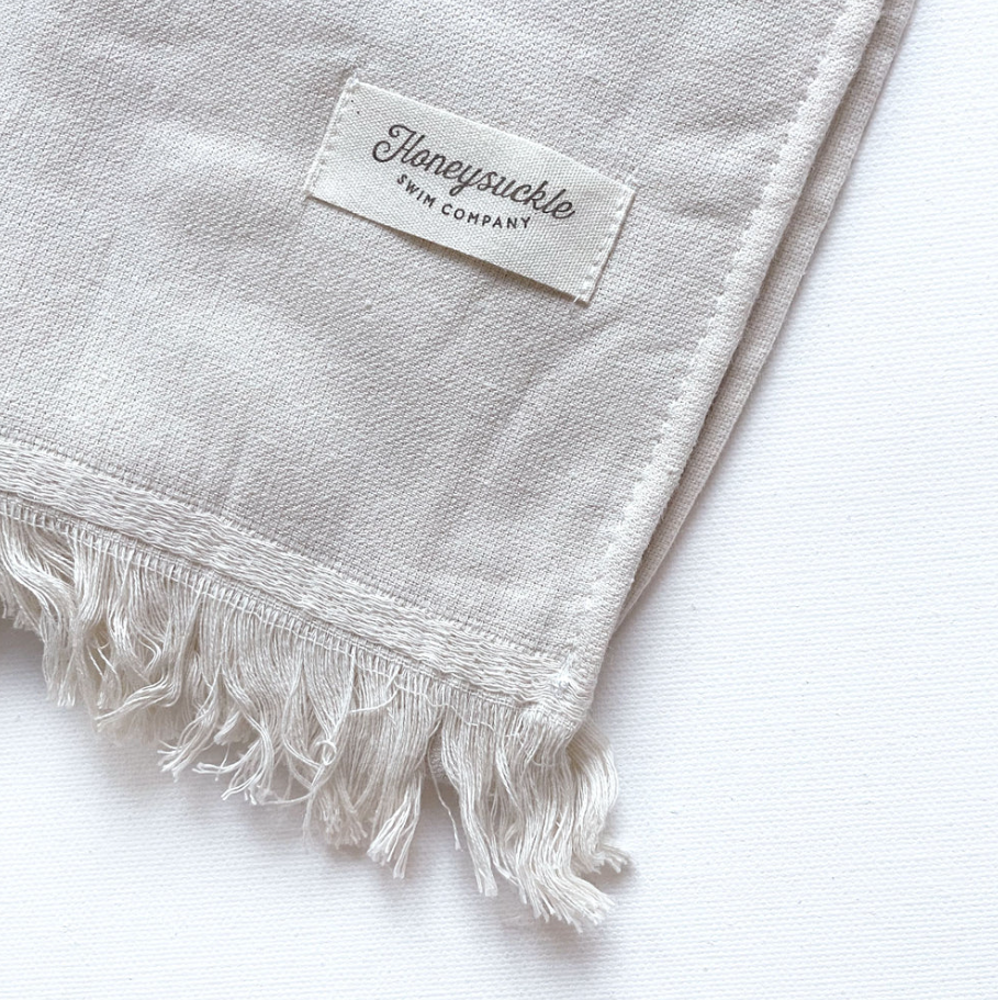 Honeysuckle - Hooded Beach Towel - Oat|89039