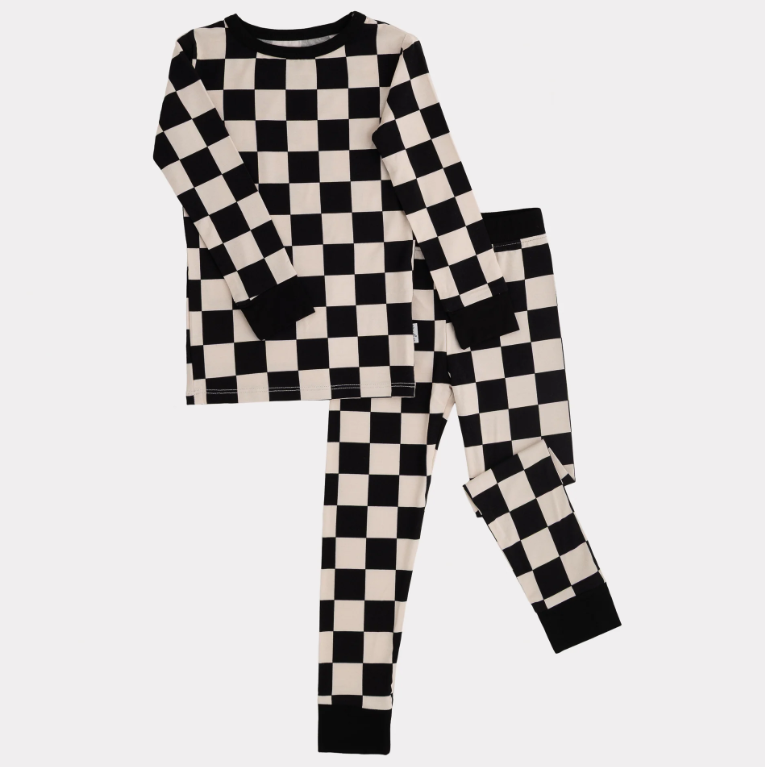 Pip & Phee - Cream & Black Checks Sleep Set|188116