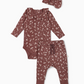 Organic Ruffle Onesie & Pants Set - Winter Bloom|107565