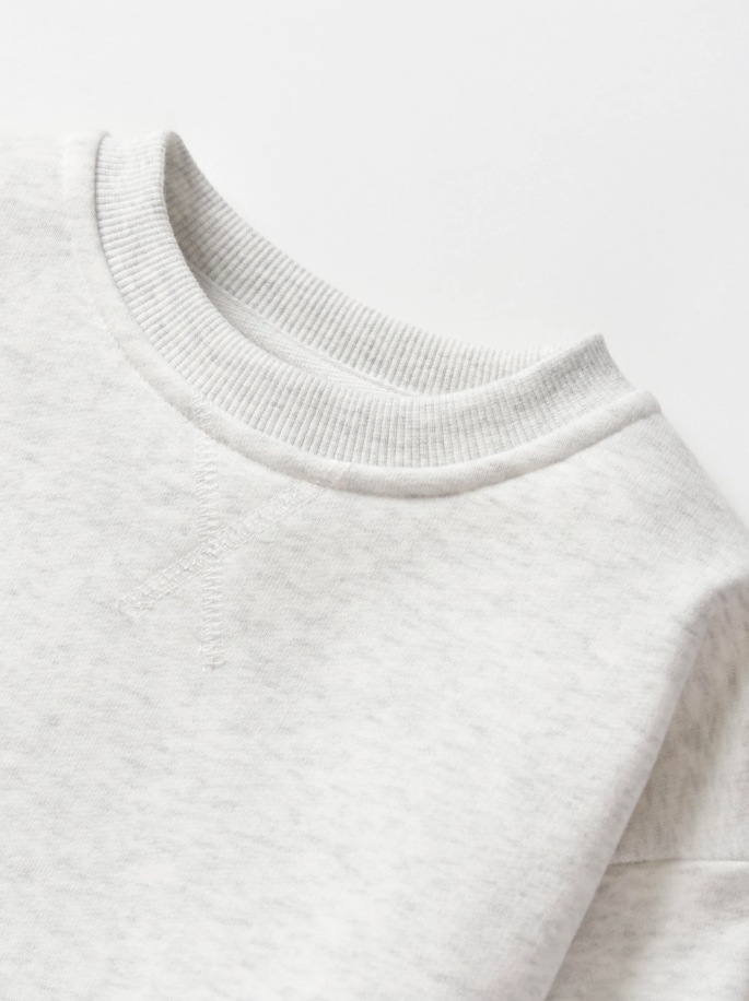 Little Bipsy Elevated Crewneck - Light Heather Grey|116145