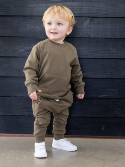 Little Bipsy - Pocket Pullover - Dark Moss|94703