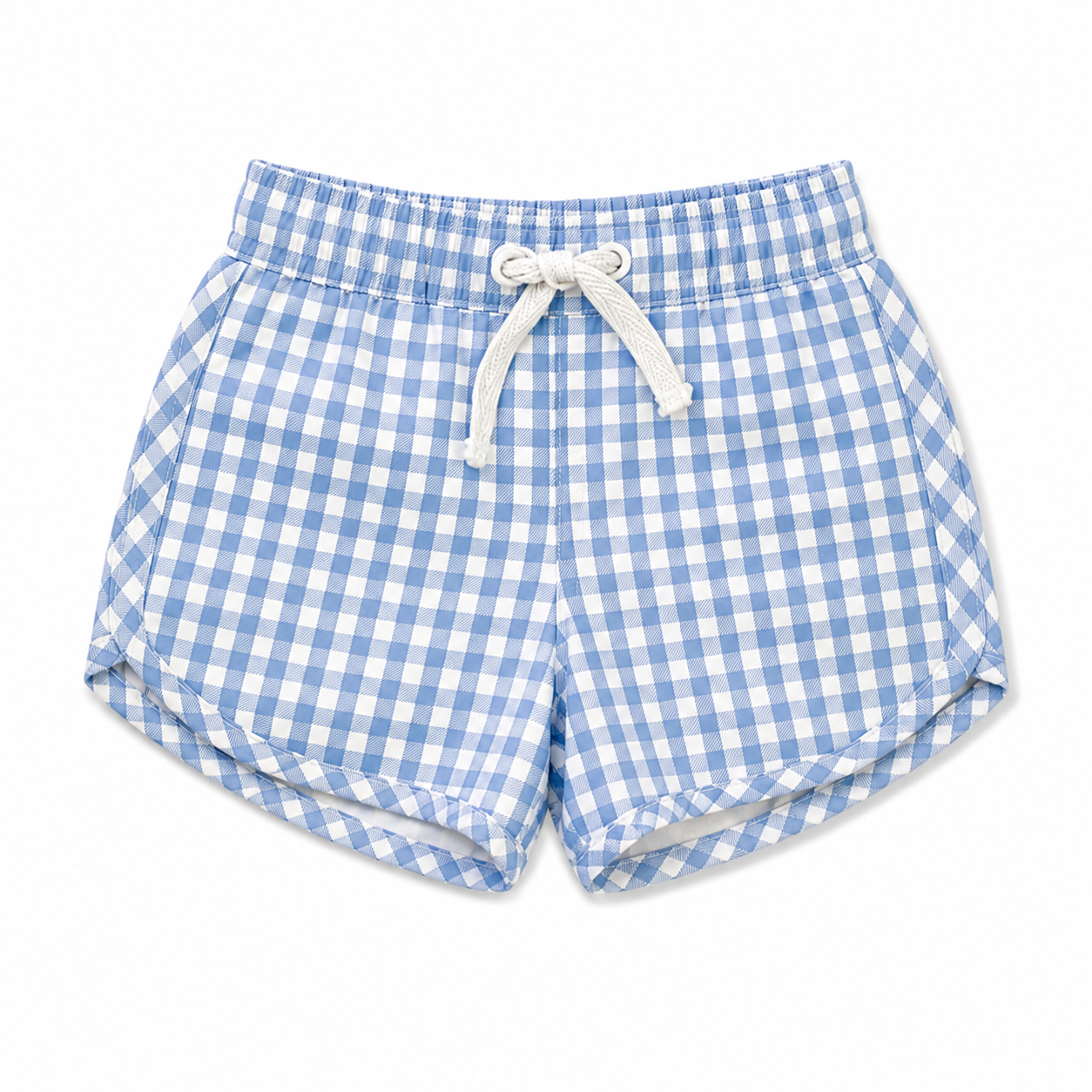 Mebie Baby - Light Blue Gingham Swim Shorts