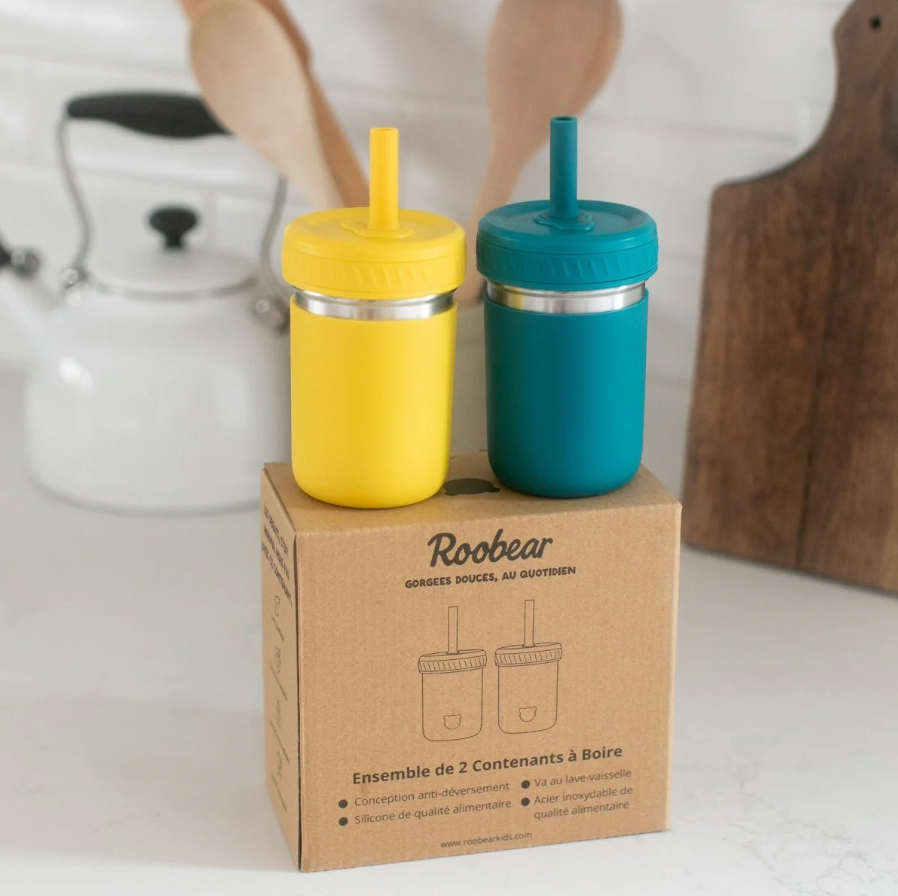 Roobear - 10oz Stainless Steel Spill-Proof Cups (2-Pack)|193486