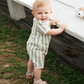 Petit Lem - Knit Romper - Green Stripes|187271