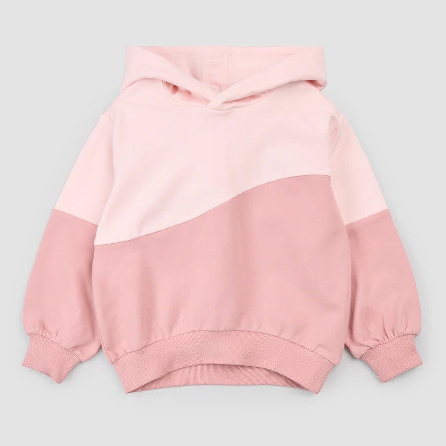 Miles The Label - Pink Two Toned Hooded Sweatshirt|182457