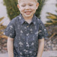 Mebie Baby - Navy Surfer Linen Button Up Shirt