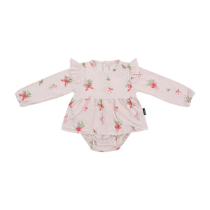 Belan.J - L/S Skirted Onesie - Pink Bows