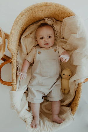 Mebie Baby - Grey Short Overall