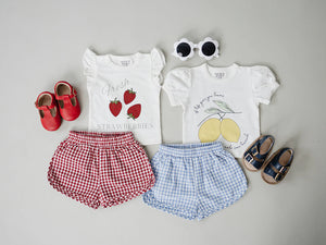 Mebie Baby - Red Gingham Shorts
