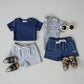 Mebie Baby - Grey Pocket Cotton Shorts