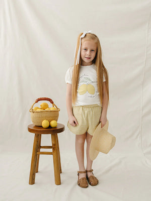 Mebie Baby - Yellow Gingham Shorts