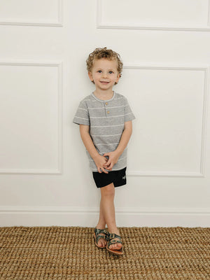 Mebie Baby - Black Pocket Cotton Shorts