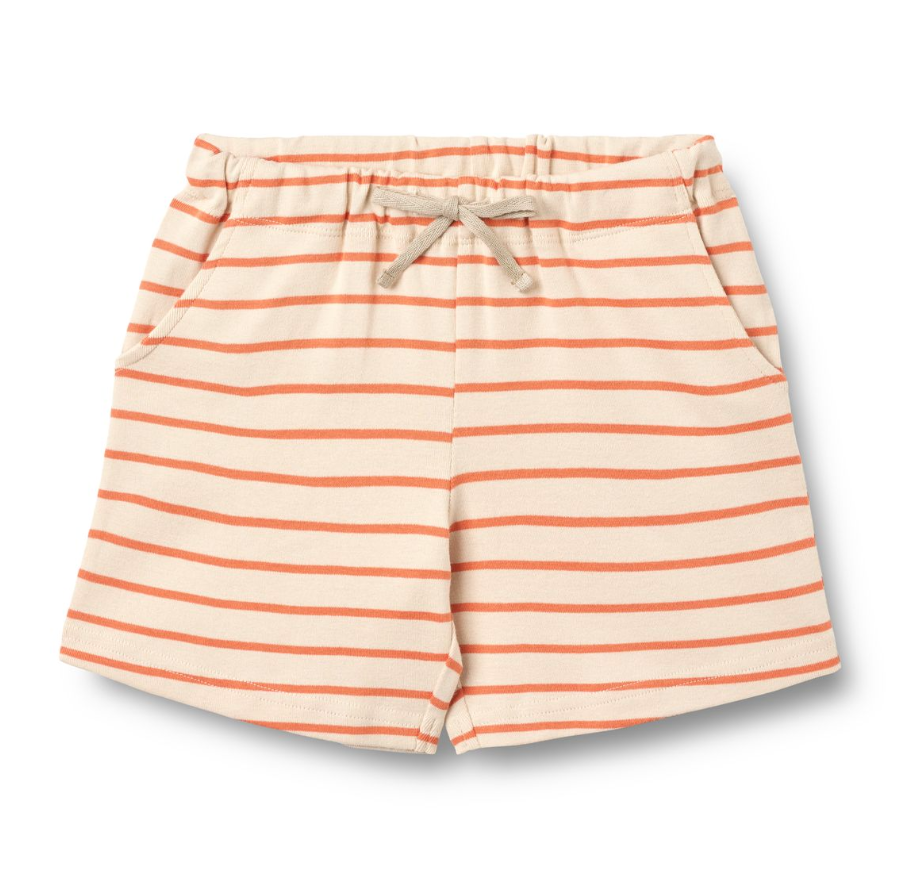 Wheat - Jersey Shorts Kalle Orange Stripe|197211