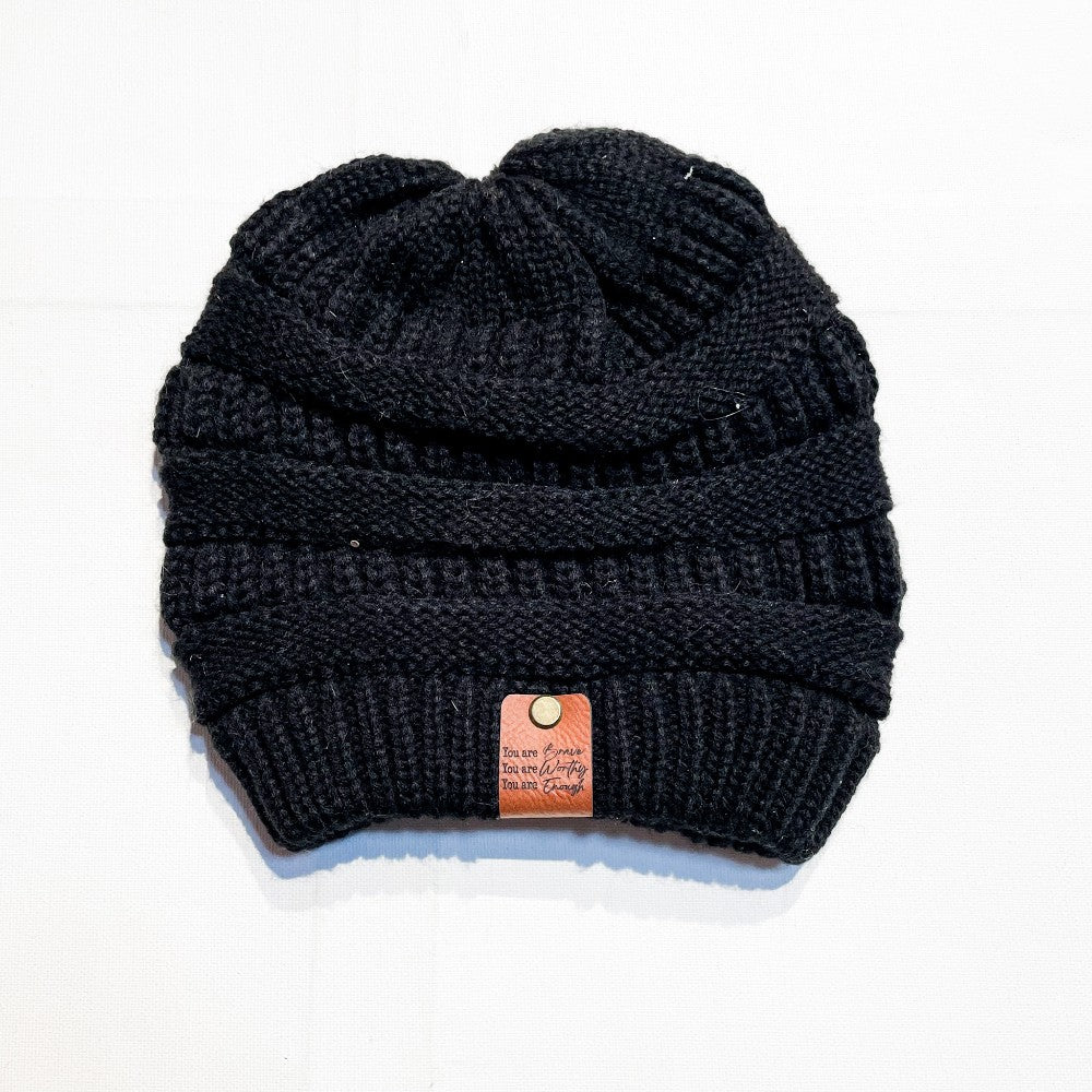 Black Knit Toque|173740