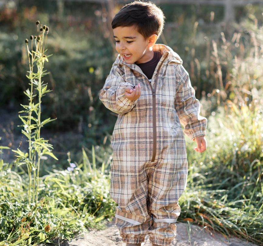 Roobear - Fleece-Lined One-Piece Suit Floral|173367