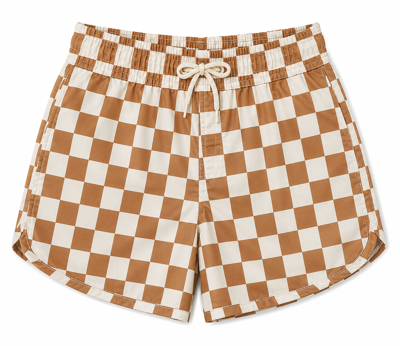 Mebie Baby - Rust Checker Swim Shorts
