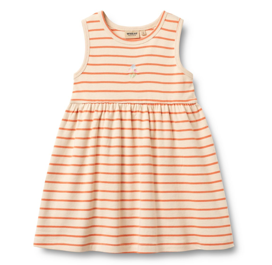 Wheat - Jersey Dress Martha Orange Stripe|197196