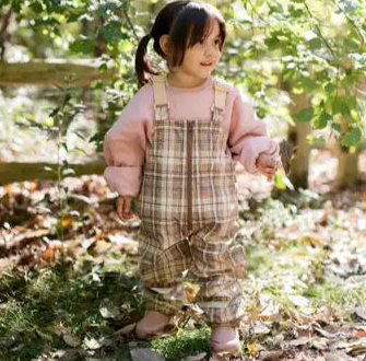 Roobear - Fleece-Lined Overalls Gingham|173386