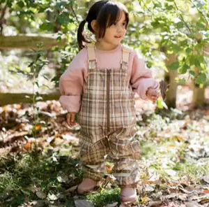 Roobear - Fleece-Lined Overalls Gingham|173386