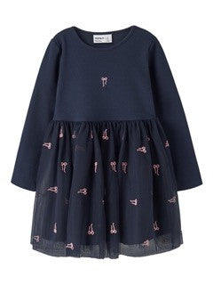 Name It - Navy Bow Tulle Dress 0647|230137