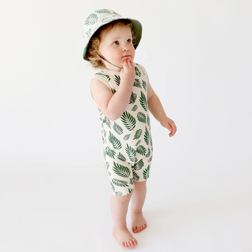 Parade Organic Tank Romper Palm Leaves|148006