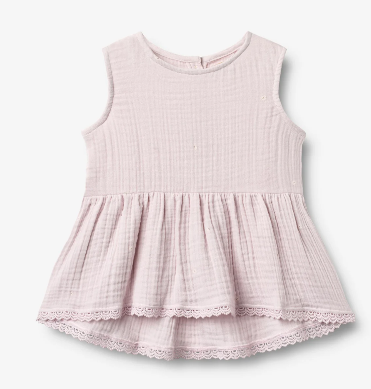 Wheat - Top Lace Bea Purple Flowers|197185