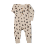 Organic Button Romper - Posy|107542