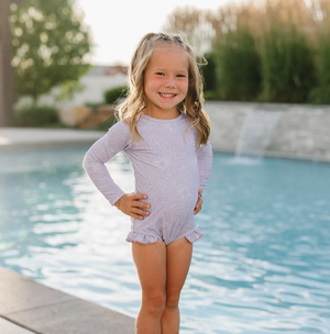 Current Tyed - The "Lily" Ruffle Rashgaurd Suit|198333