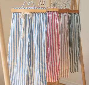 Roobear - Linen Cotton Striped Pants - Caramel|153156