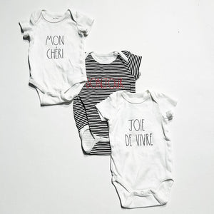 Rae Dunn Onesie Set 3-6M|210557