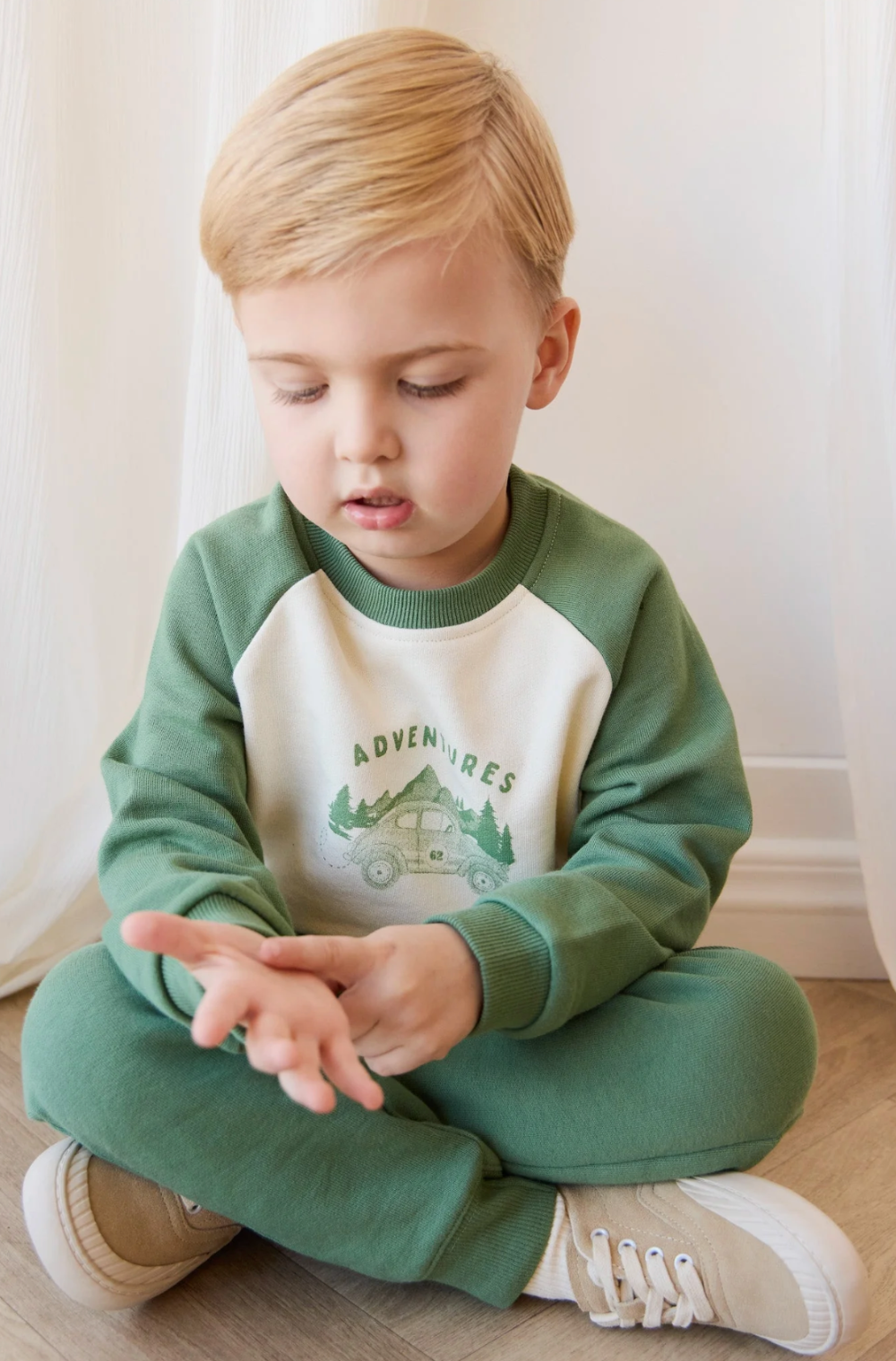 Jamie Kay - Organic Cotton Alden Sweatshirt Adventure Buggy Snow Pea|176739