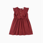 Organic Ruffle Hem Dress-Wine Red|104094