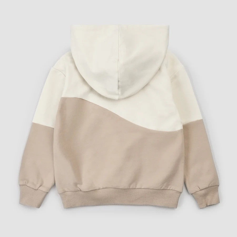 Miles The Label - Birch and Taupe Hooded Sweatshirt|182474