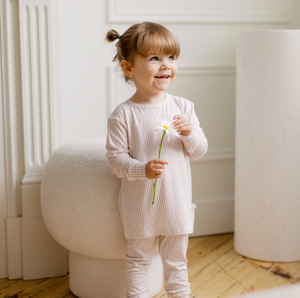 Roobear - Pinstripe Two-Piece PJs Blush Meadow Pink|162786