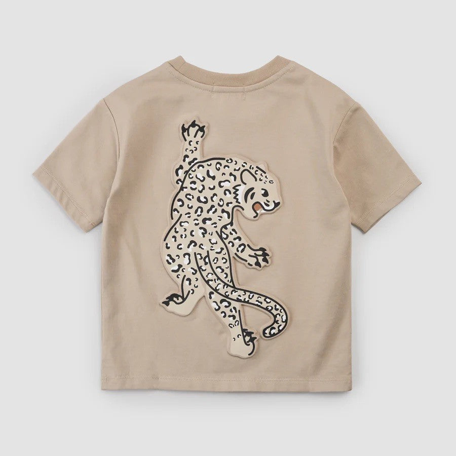 Miles The Label - Leopard on Taupe T-Shirt|182467