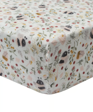 Muslin Fitted Crib Sheet - Bumble Bees|136237