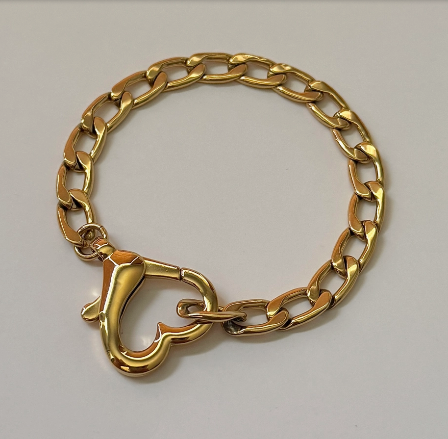 Saiba Heart Clasp Bracelet - 18K PVD Gold Plating|176902