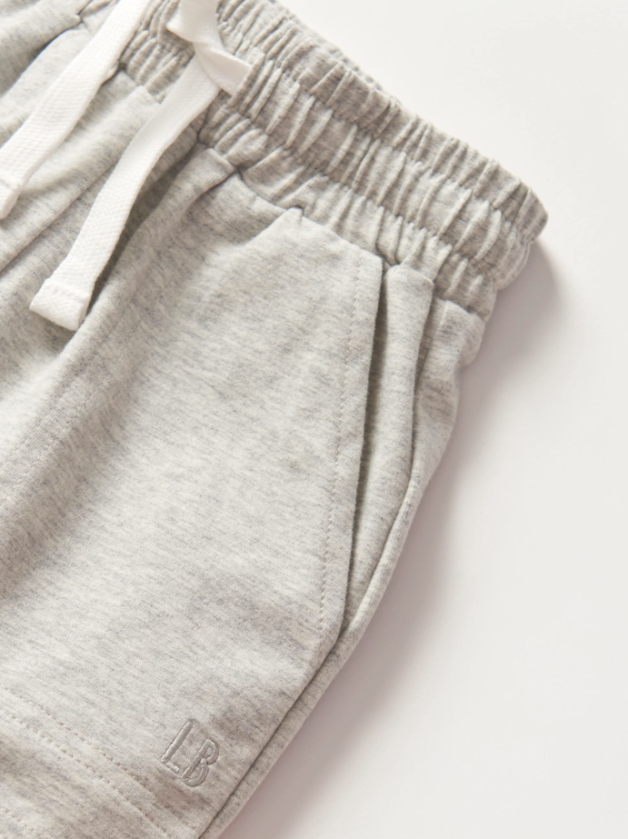Little Bipsy - Stitch Pocket Jersey Short - Light Heather Grey|142521