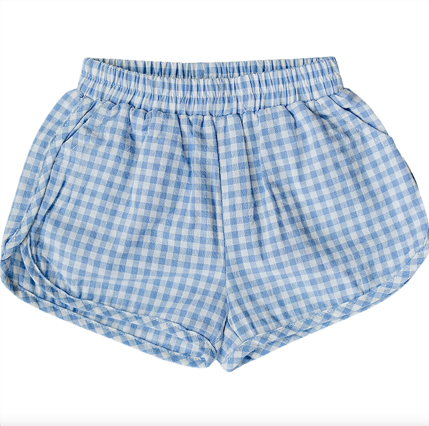 Mebie Baby - Blue Gingham Shorts|185380
