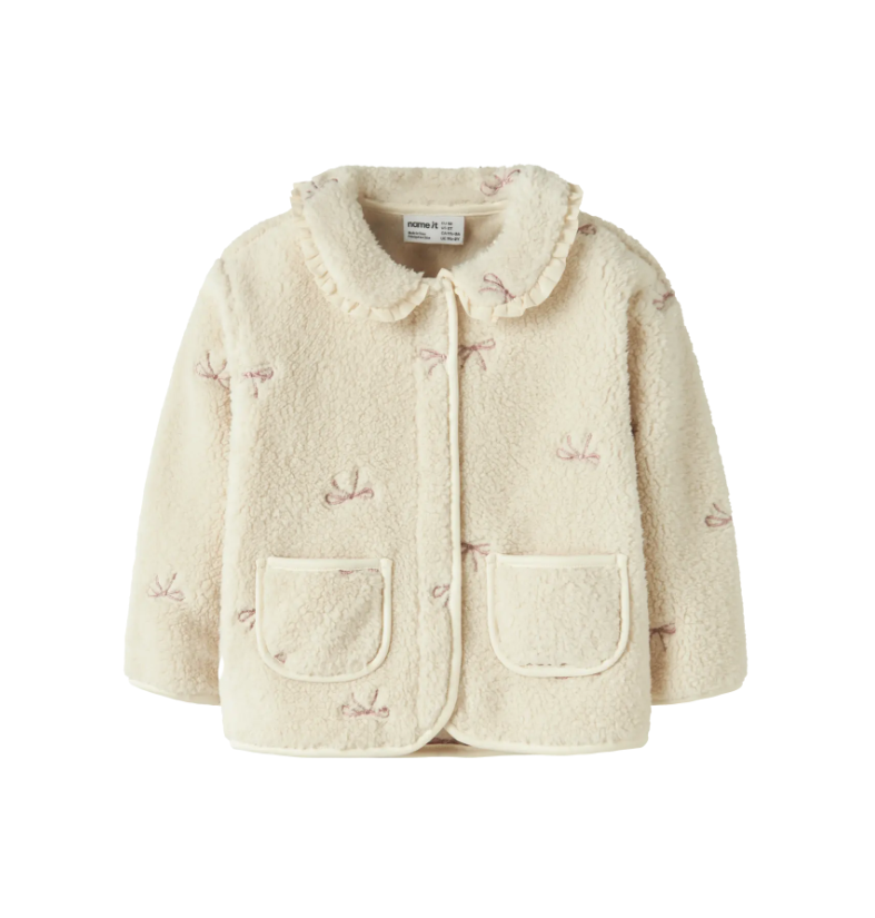 Name It - Collared Bow Sherpa Jacket|233341