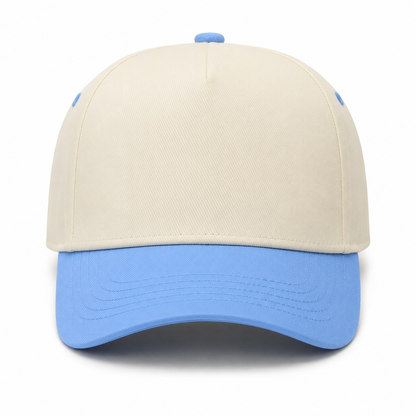 Two Tone Cap - Light Blue/Beige