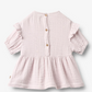 Wheat - Dress 3/4 Sleeve Gro purple light flowers|197173