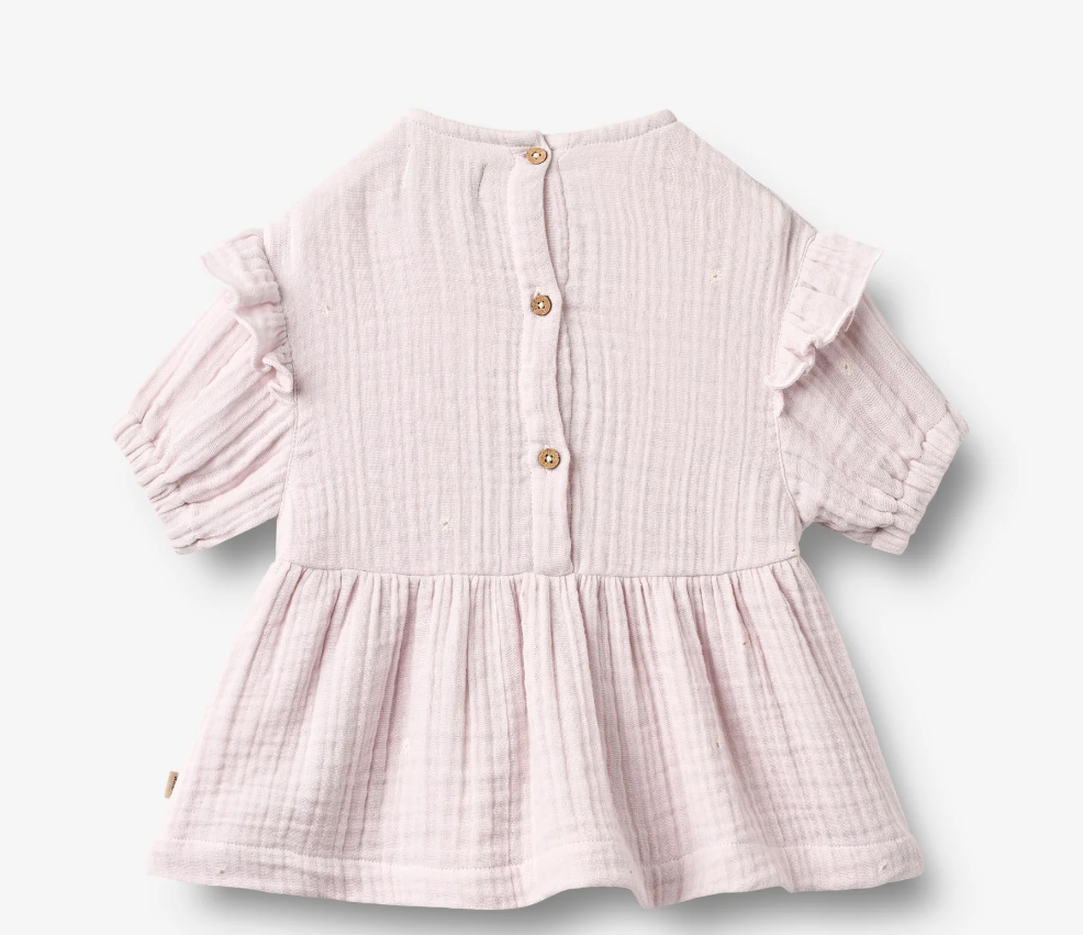Wheat - Dress 3/4 Sleeve Gro purple light flowers|197173