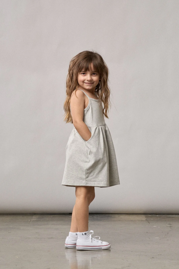 Little Bipsy - Jersey Tank Dress - Light Heather Grey|142524